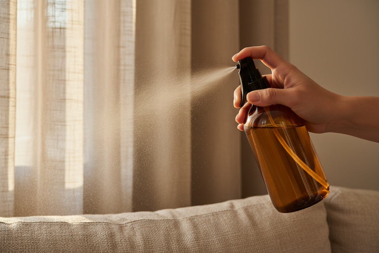 RECETA: SPRAY PARA ELIMINAR OLORES DE TEJIDOS CON ACEITES ESENCIALES.