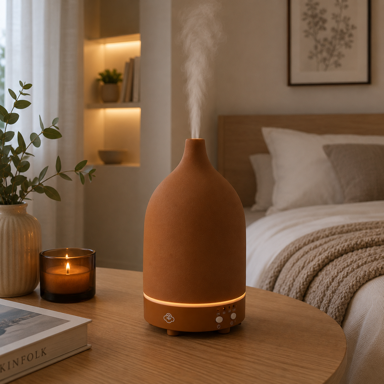 ✨ NUEVO ✨ Difusor ultrasonico cerámico "SERENE" (con agua)