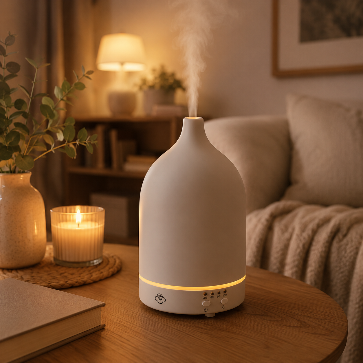 ✨ NUEVO ✨ Difusor ultrasonico cerámico "SERENE" (con agua)